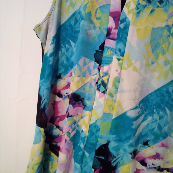 Worthington Blouse Women XL Sleeveless Soft Stretch Colorful - Picture 6 of 15